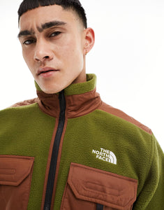 The North Face Royal Arch  fleece olive green brown