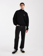 Load image into Gallery viewer, Tommy Jeans chest logo mock neck jumper black