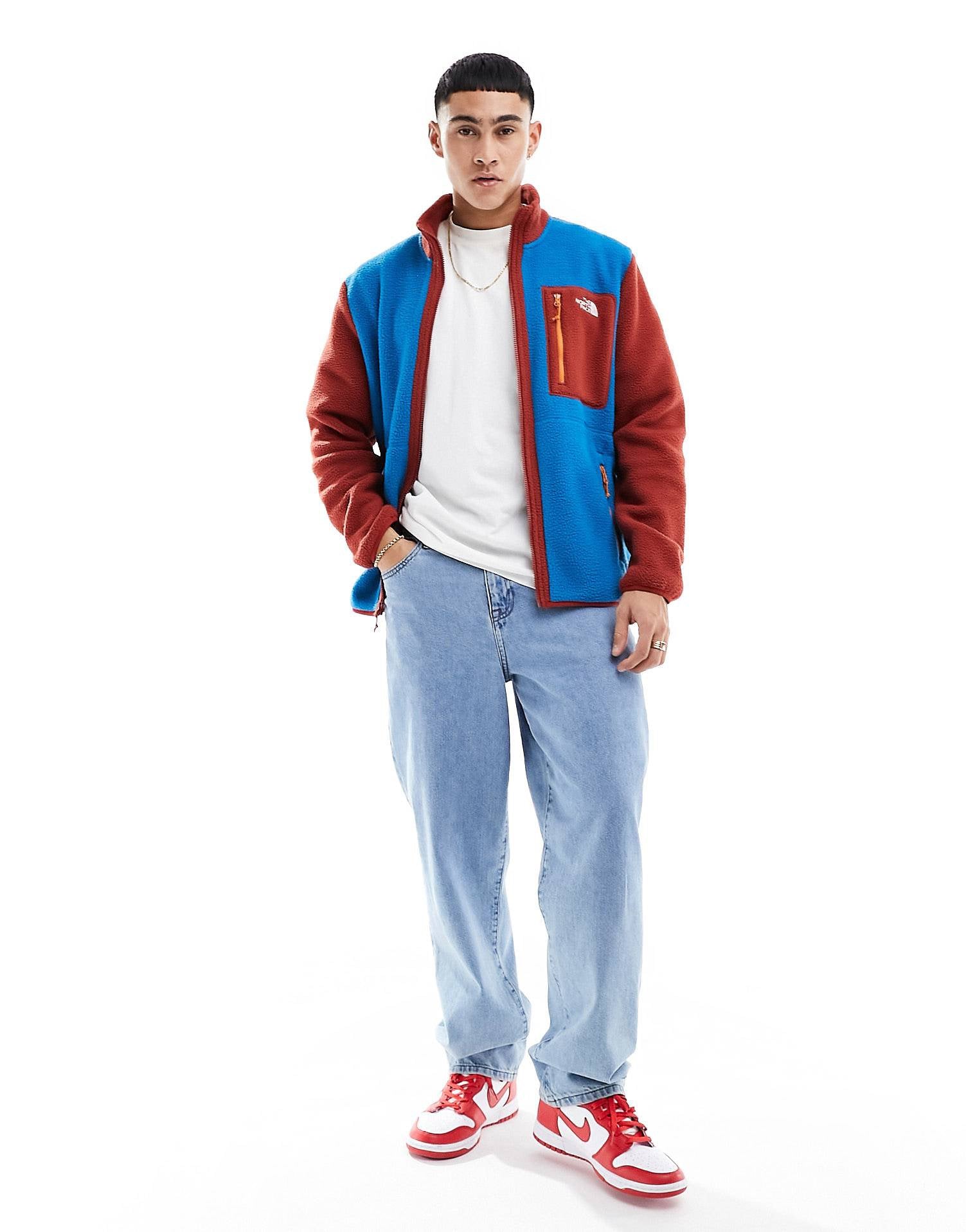 The North Face Yumiori zip up fleece blue red