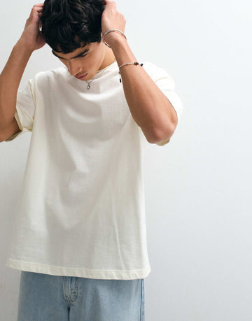 DESIGN oversized t-shirt desert graphic beige