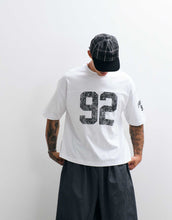 Load image into Gallery viewer, DESIGN boxy oversized t-shirt cut sew panelling white