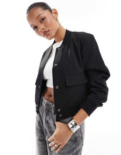 Load image into Gallery viewer, Threadbare bomber jacket black