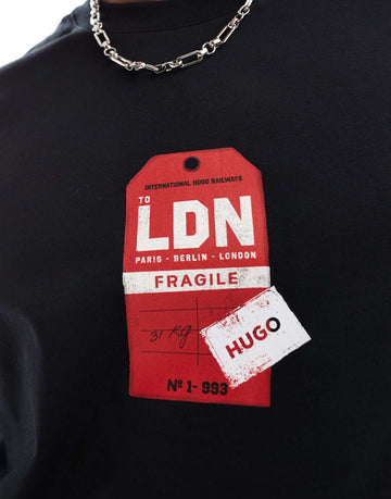 HUGO Red ditroso relaxed fit t-shirt black