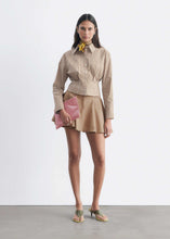 Load image into Gallery viewer, &amp; Other Stories pure cotton shirt cinch waist detail brown check