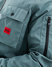Load image into Gallery viewer, HUGO Emmond zip thru overshirt green
