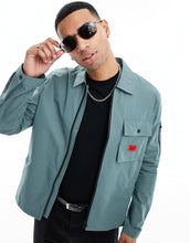 Load image into Gallery viewer, HUGO Emmond zip thru overshirt green