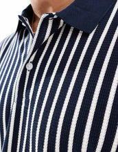 Load image into Gallery viewer, DESIGN oversized polo black white stripe