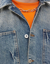 Load image into Gallery viewer, COLLUSION boxy denim shirt smokey wash co-ord
