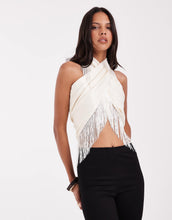 Load image into Gallery viewer, DESIGN satin multiway scarf top ivory