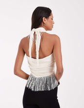 Load image into Gallery viewer, DESIGN satin multiway scarf top ivory