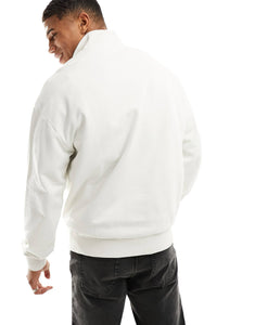 HUGO Durty half zip sweatshirt white