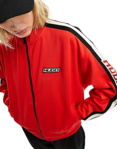 HUGO Dagonia logo track jacket red