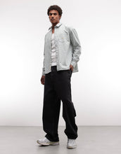 Load image into Gallery viewer, BLKVIS script heavy stripe shirt green