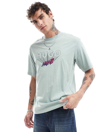 HUGO Blue nassano t-shirt in light green