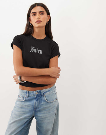 Juicy Couture diamante baby t-shirt black