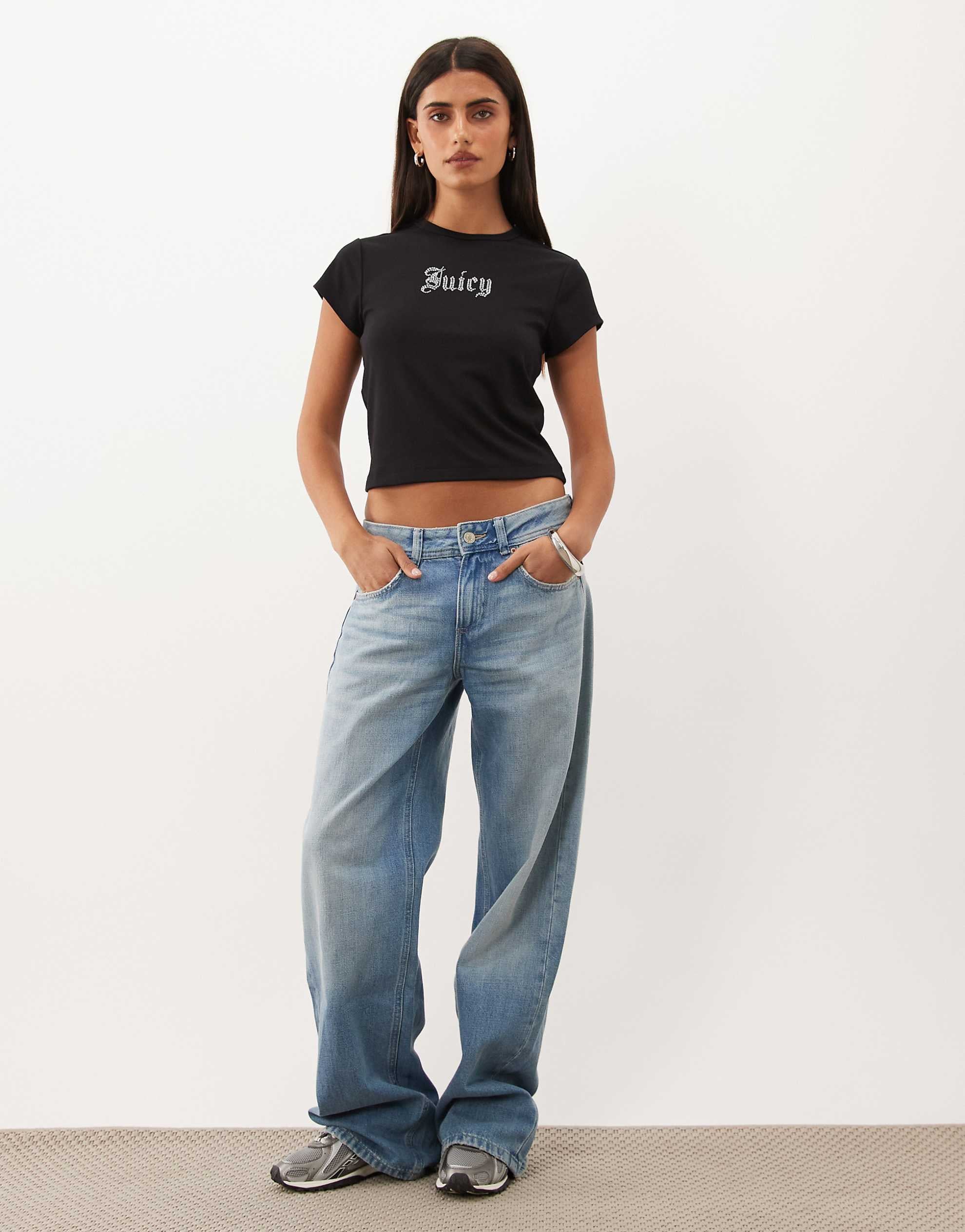Juicy Couture diamante baby t-shirt black