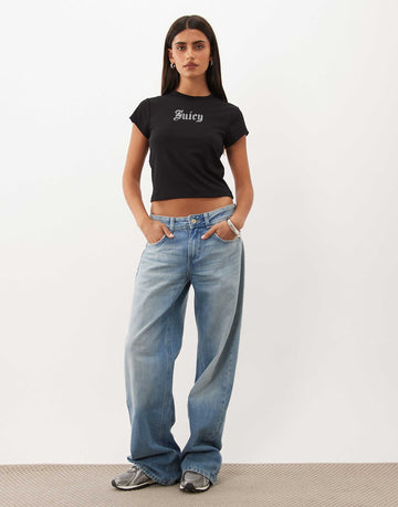 Juicy Couture diamante baby t-shirt black