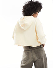 Load image into Gallery viewer, HUGO Dephana_1 crop logo hoodie cream