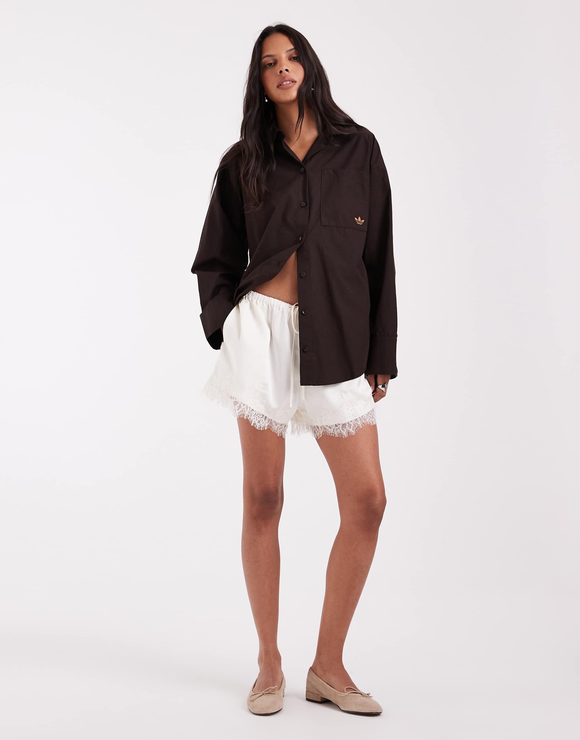 adidas Originals long sleeve shirt brown