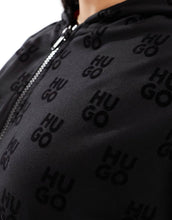 Load image into Gallery viewer, Hugo flocky hoodie black