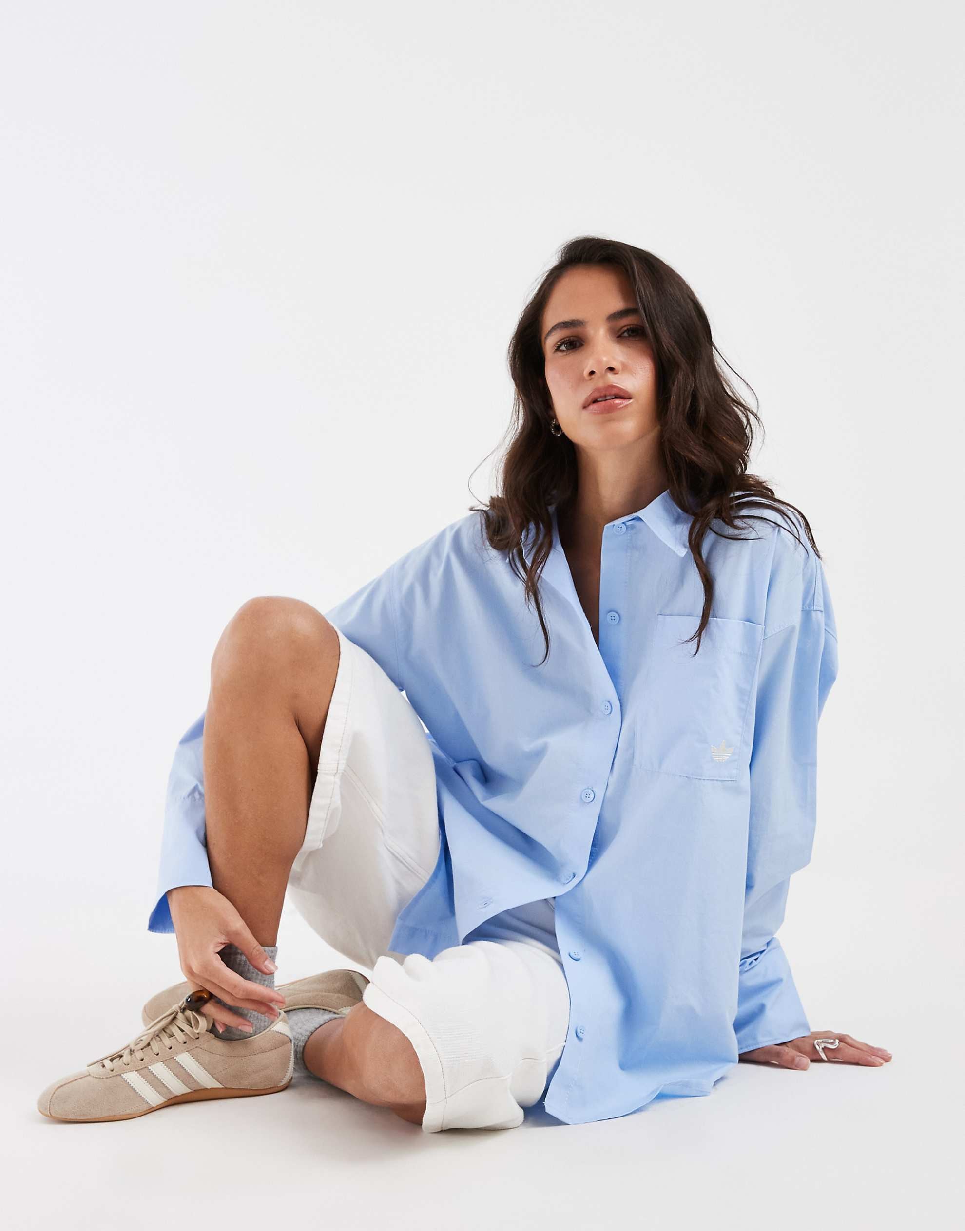 adidas Originals long sleeve shirt light blue