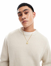 Load image into Gallery viewer, DESIGN oversized rib jumper oatmeal