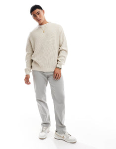 DESIGN oversized rib jumper oatmeal