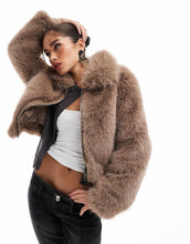 Load image into Gallery viewer, DESIGN faux fur bomber jacket mink
