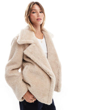 Load image into Gallery viewer, Threadbare borg jacket collar stone