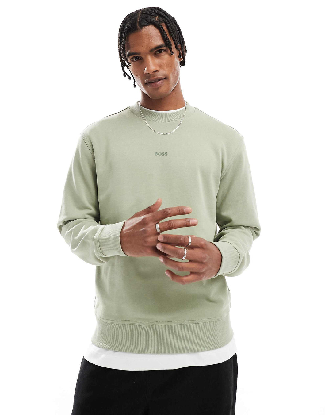 Boss Orange sweatshirt small chest logo green