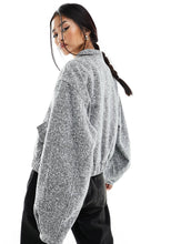 Load image into Gallery viewer, River Island co-ord wool bomber jacket grey