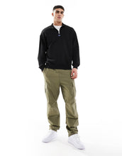 Load image into Gallery viewer, HUGO BLUE quarter zip sweat in black