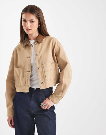 HUGO BLUE Andeso twill workwear barn jacket beige