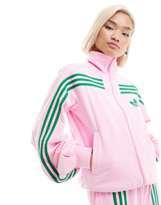 adidas Originals velvet Beckenbauer track top pink