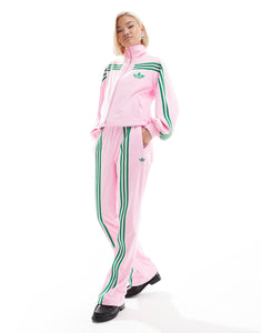 adidas Originals velvet Beckenbauer track top pink