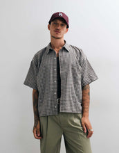 Load image into Gallery viewer, Reclaimed Vintage short sleeve boxy shirt stone check