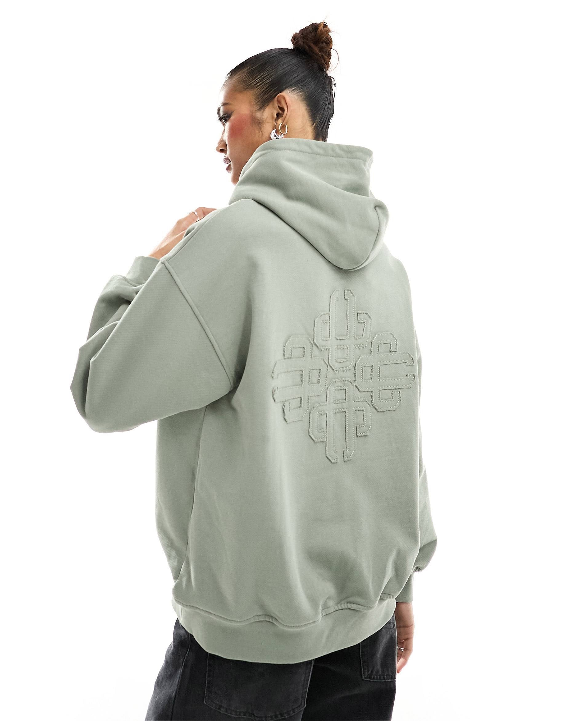 The Couture Club hoodie sage green