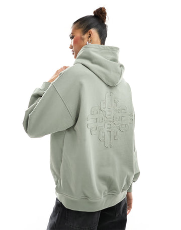 The Couture Club hoodie sage green