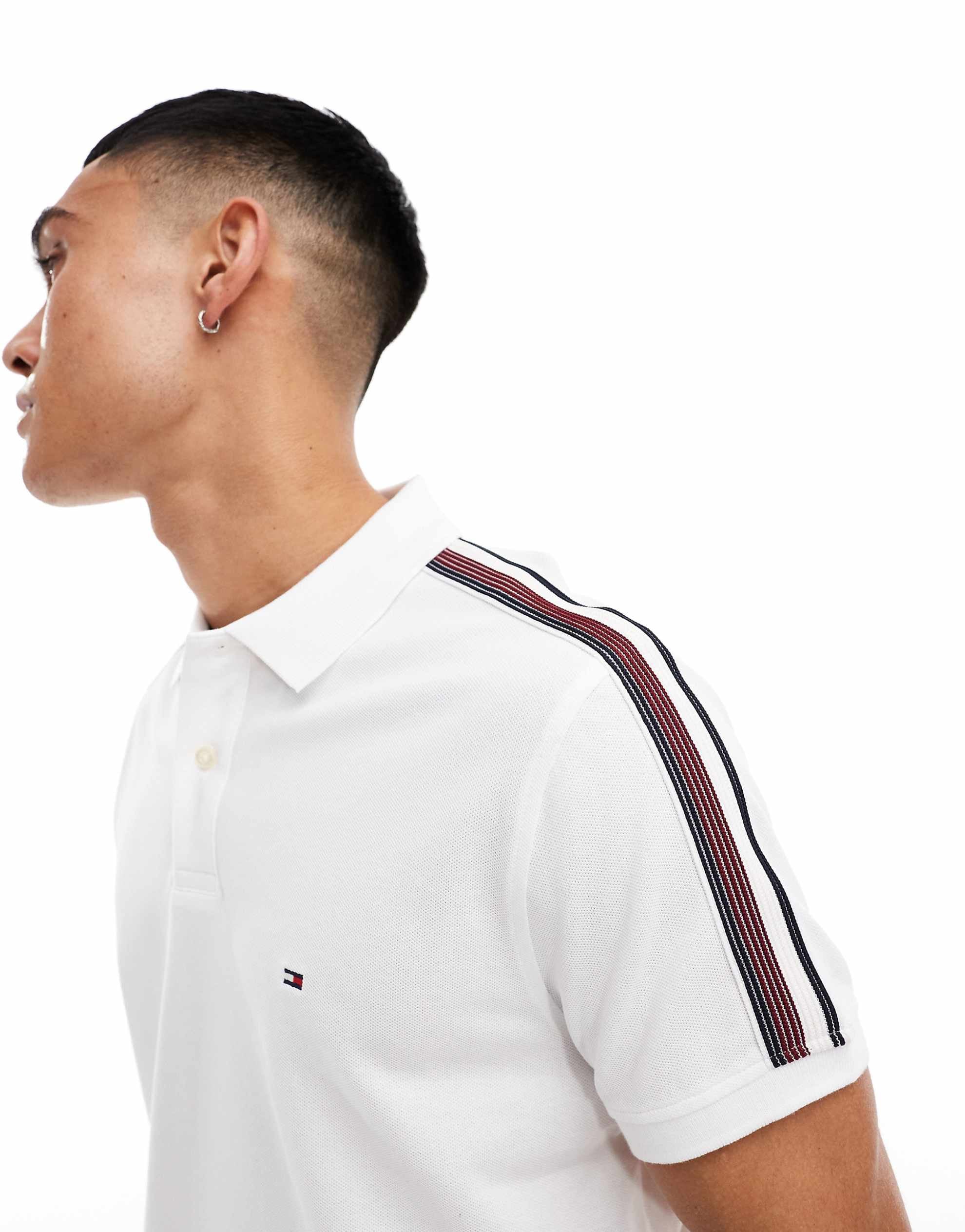 Tommy Hilfiger taping polo shirt white