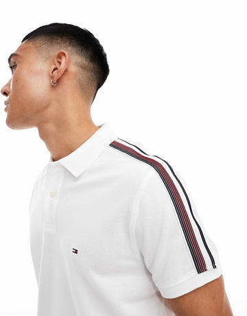 Tommy Hilfiger taping polo shirt white