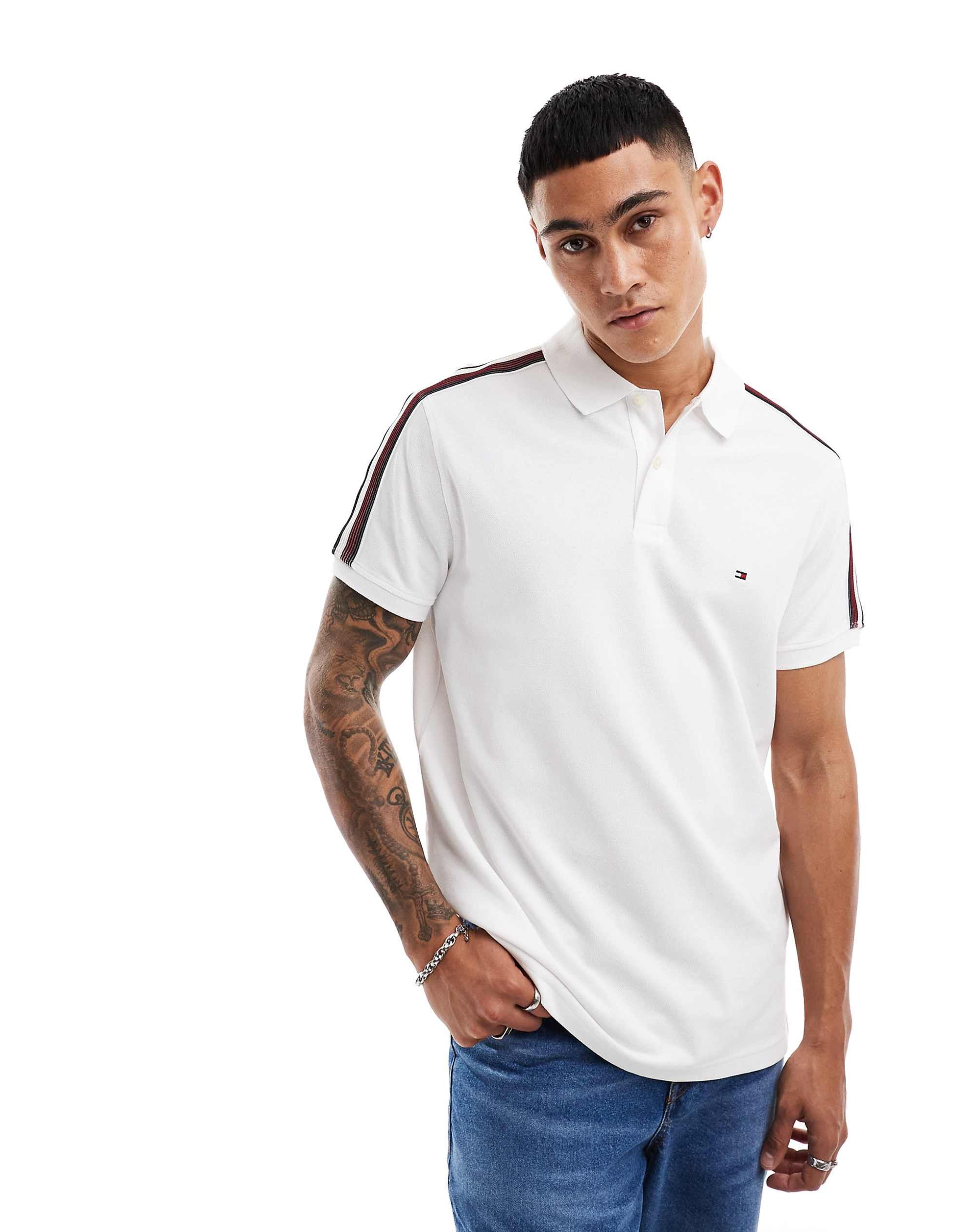 Tommy Hilfiger taping polo shirt white