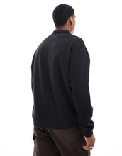 Load image into Gallery viewer, HUGO Red durty half zip sweatshirt black