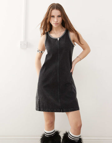 adidas Originals Adicolor 90's denim dress black