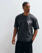Load image into Gallery viewer, AllSaints Relfect short sleeve graphic t-shirt back print washed black.