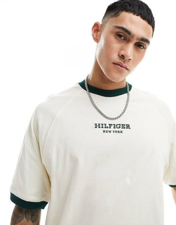 Tommy Hilfiger monotype ringer t-shirt cream