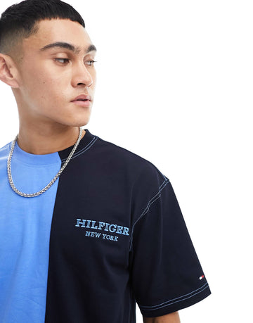 Tommy Hilfiger monotype colourblock t-shirt blue