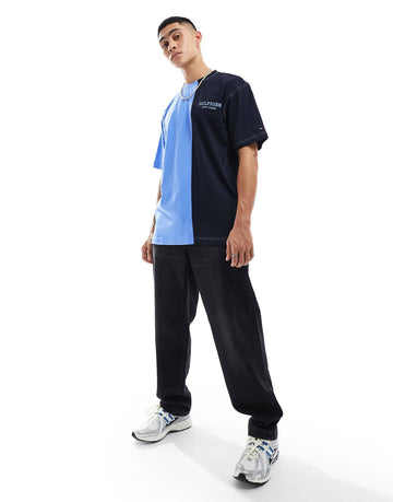 Tommy Hilfiger monotype colourblock t-shirt blue