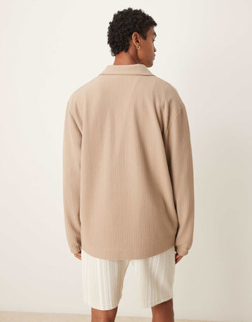 DESIGN oversized polo brown
