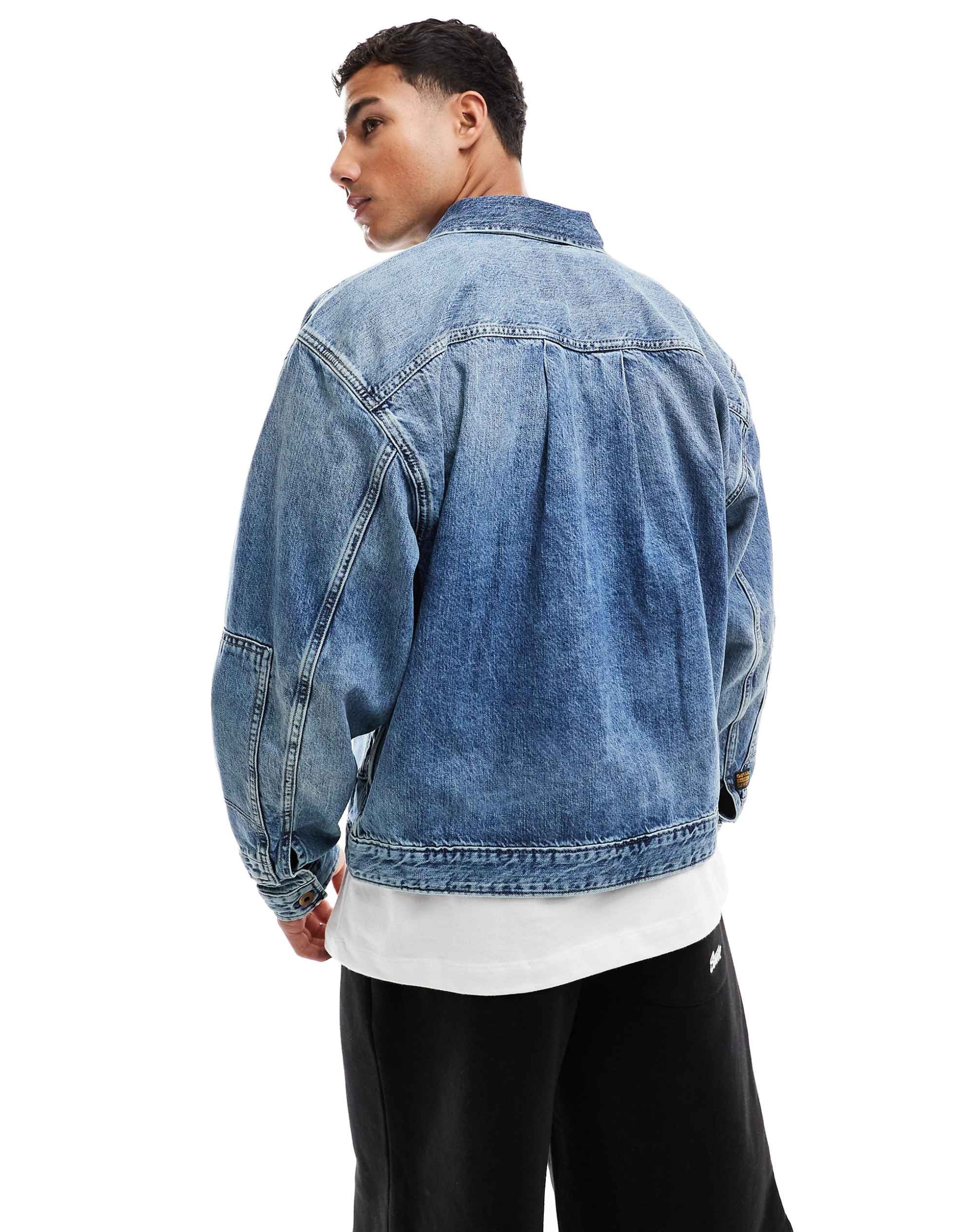 G-Star denim coach jacket midwash blue