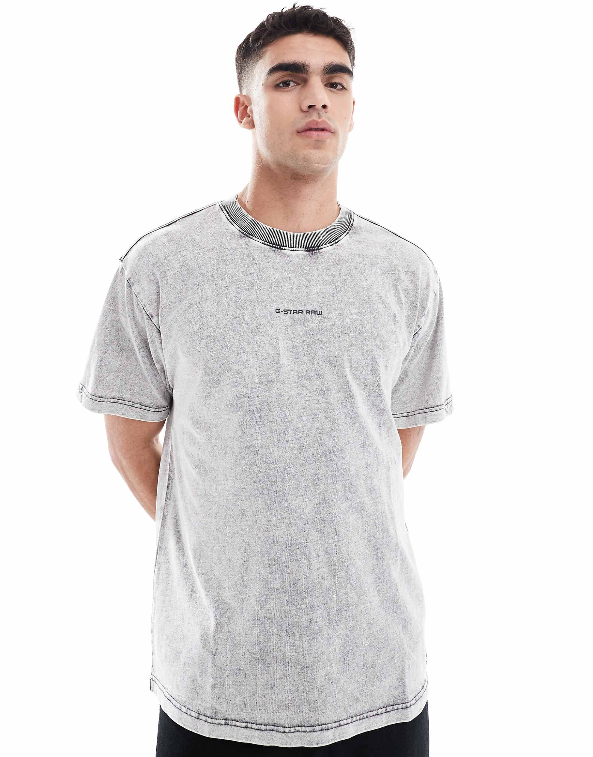 G-Star oversized t-shirt black acid wash